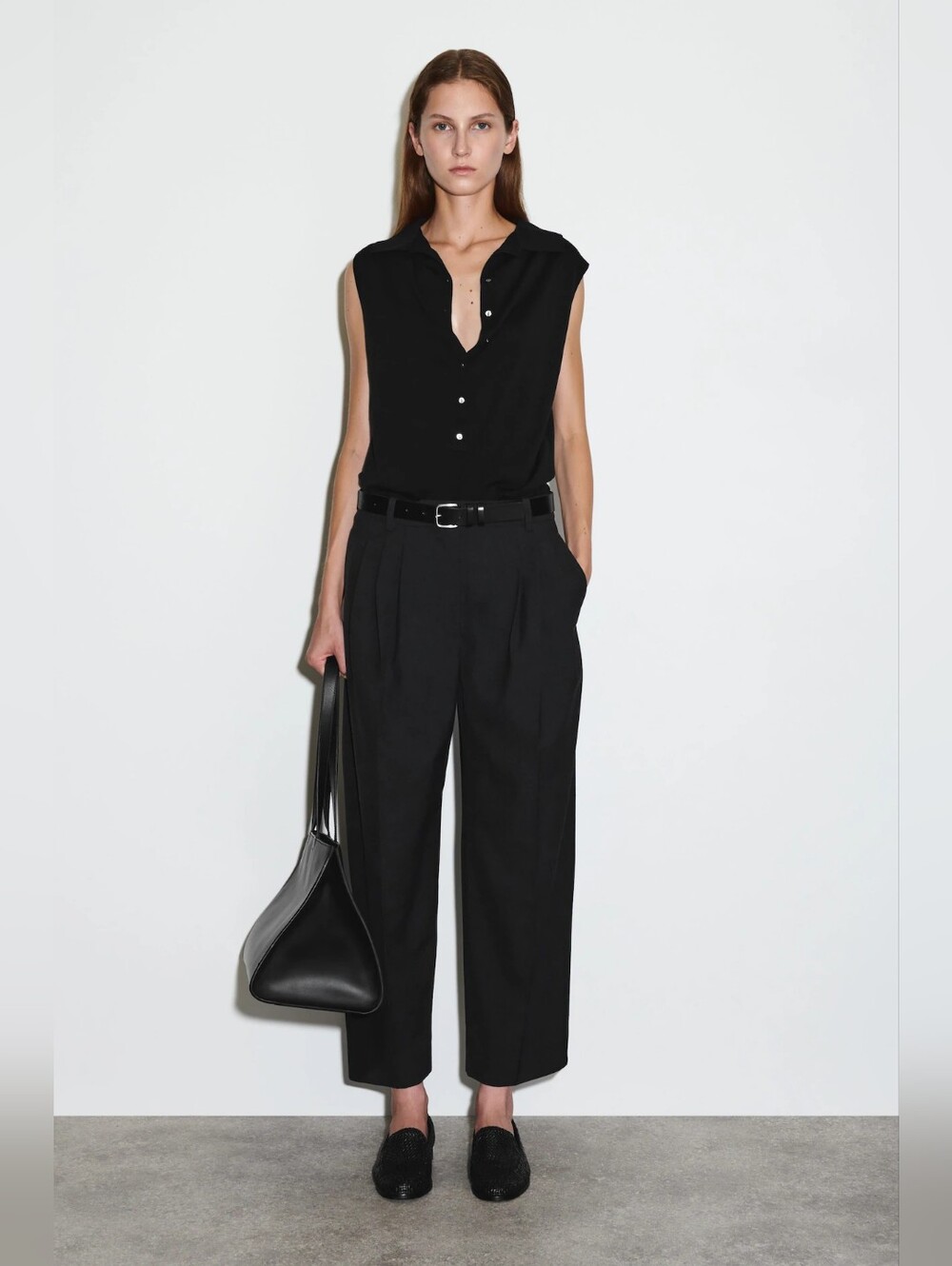 COS Black Wide Leg Pants
